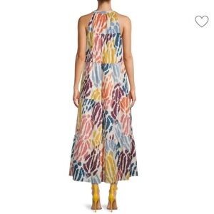T Tahari Abstract Print Tiered Maxi/Midi  Prairie Peasant modest Dress
